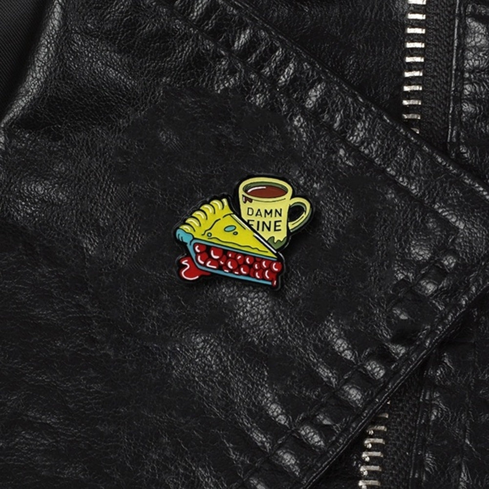 Cartoon Enamel Cake Coffee Cup Badge Collar Lapel Brooch Pin Clothes Jewelry Image 2