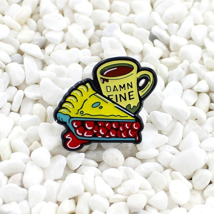 Cartoon Enamel Cake Coffee Cup Badge Collar Lapel Brooch Pin Clothes Jewelry Image 4