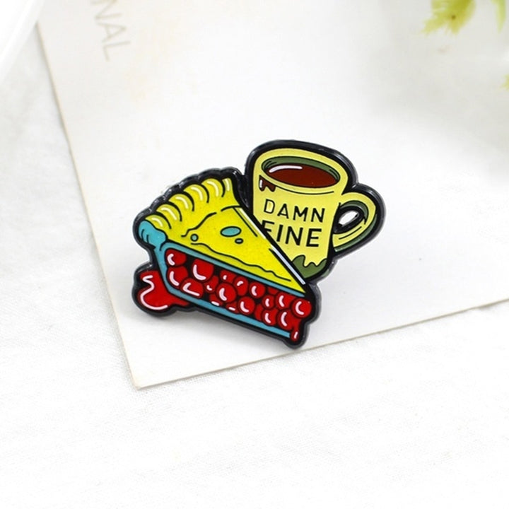 Cartoon Enamel Cake Coffee Cup Badge Collar Lapel Brooch Pin Clothes Jewelry Image 7