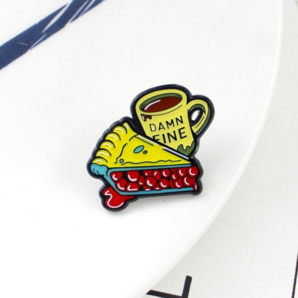 Cartoon Enamel Cake Coffee Cup Badge Collar Lapel Brooch Pin Clothes Jewelry Image 8