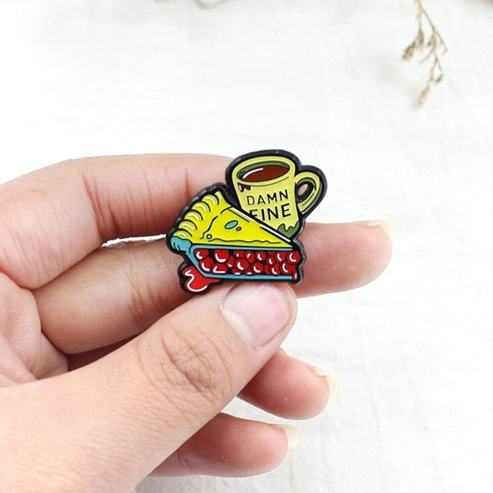 Cartoon Enamel Cake Coffee Cup Badge Collar Lapel Brooch Pin Clothes Jewelry Image 9