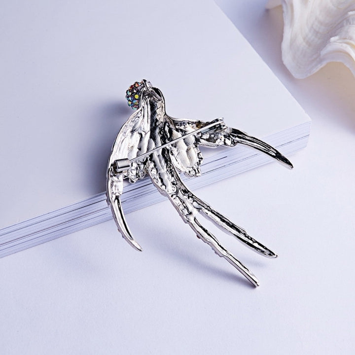 Fashion Women Rhinestone Swallow Bird Collar Brooch Pin Lapel Clothes Jewelry Image 12