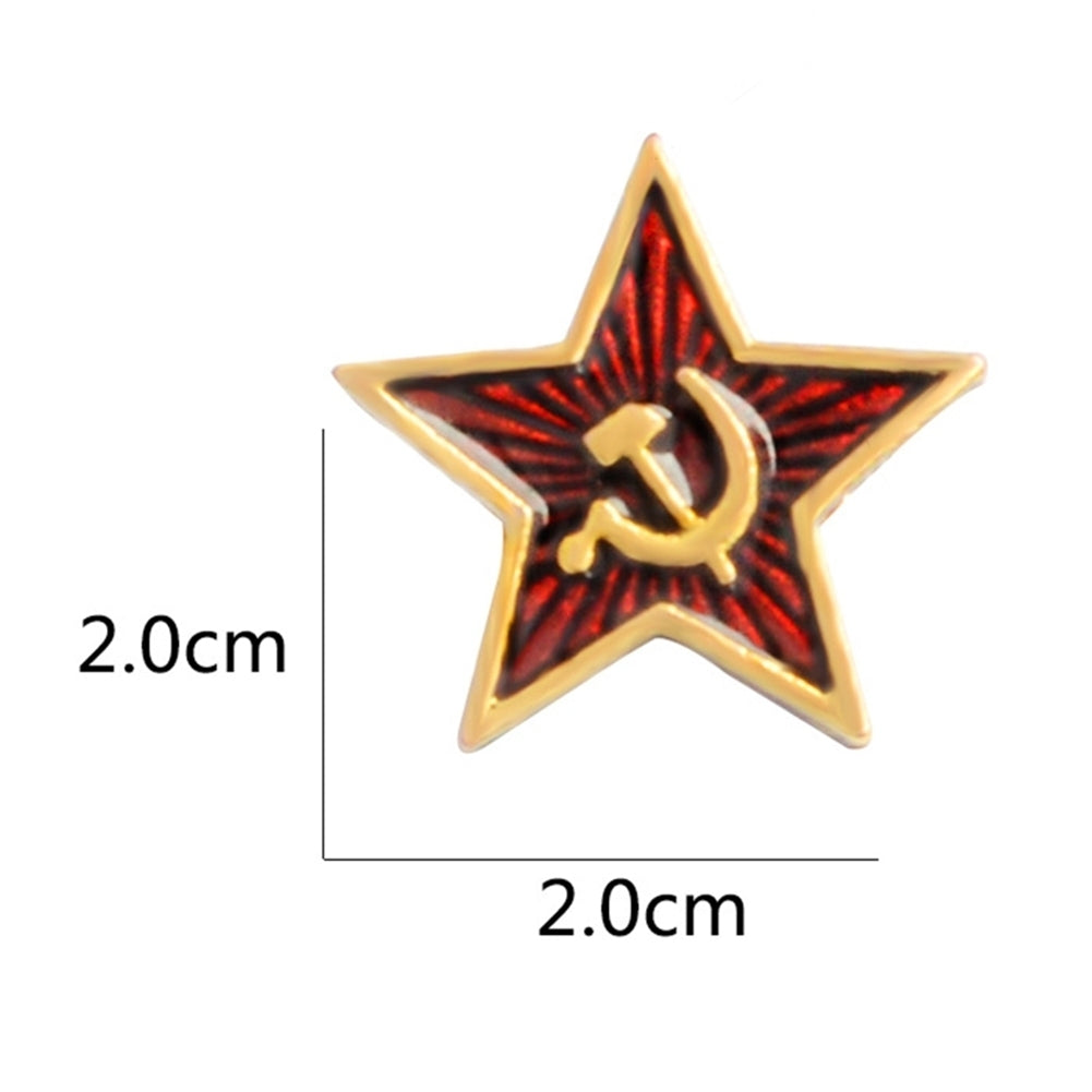 Unisex Star Hammer Sickle Communism Symbol Enamel Brooch Pin Lapel Collar Badge Image 8