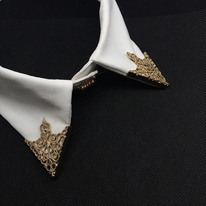 1Pair Unisex Fashion Hollow Geometric Flower Brooch Pin Suit Tie Hat Scarf Badge Image 6