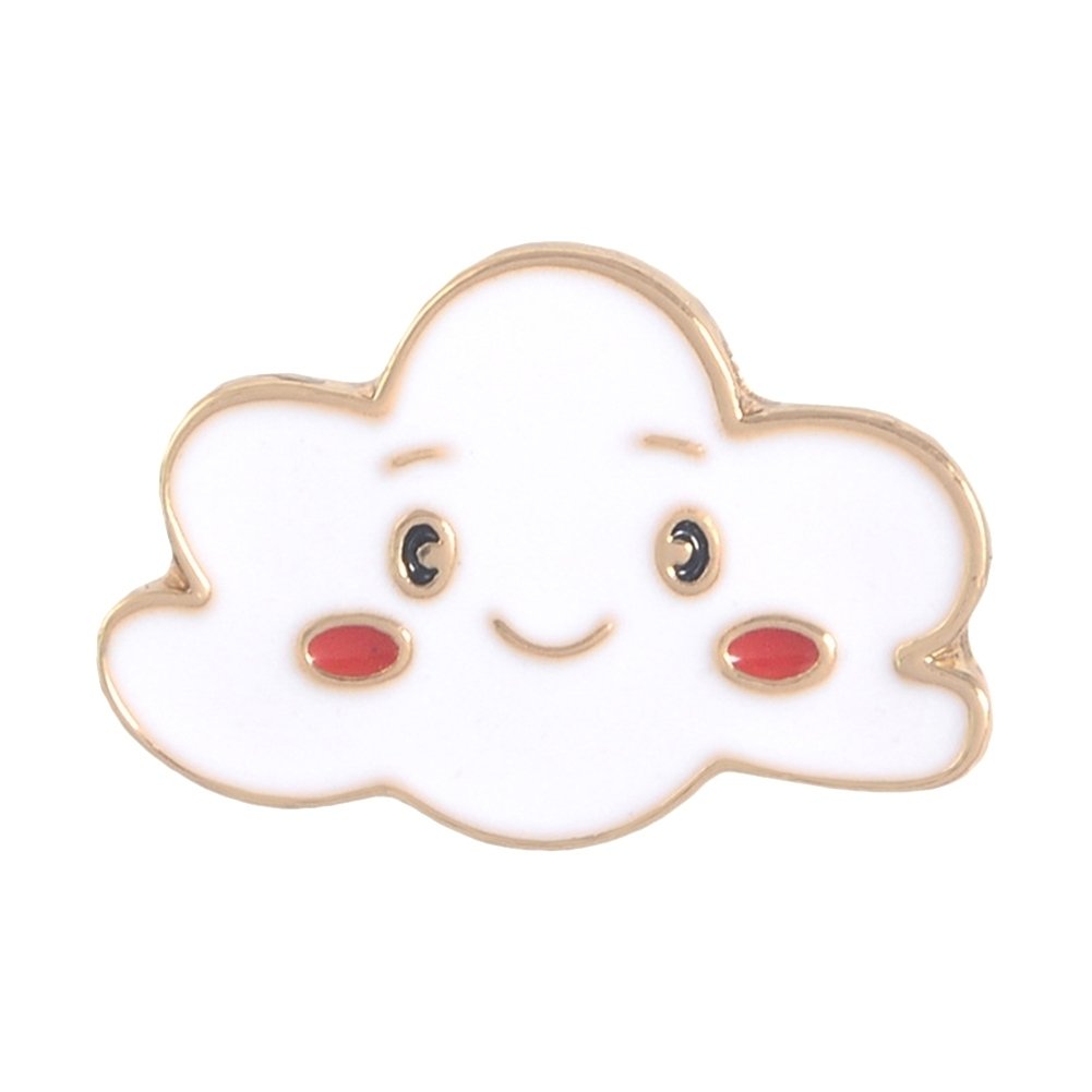 Cartoon Sun Moon Cloud Rainbow Enamel Brooch Pin Bag Collar Lapel Badge Jewelry Image 1