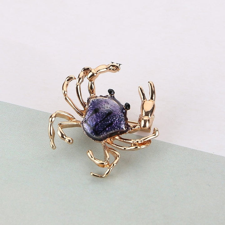 Cute Women Crab Shape Enamel Brooch Pin Shirt Sweater Neck Clip Backpack Badge Image 3