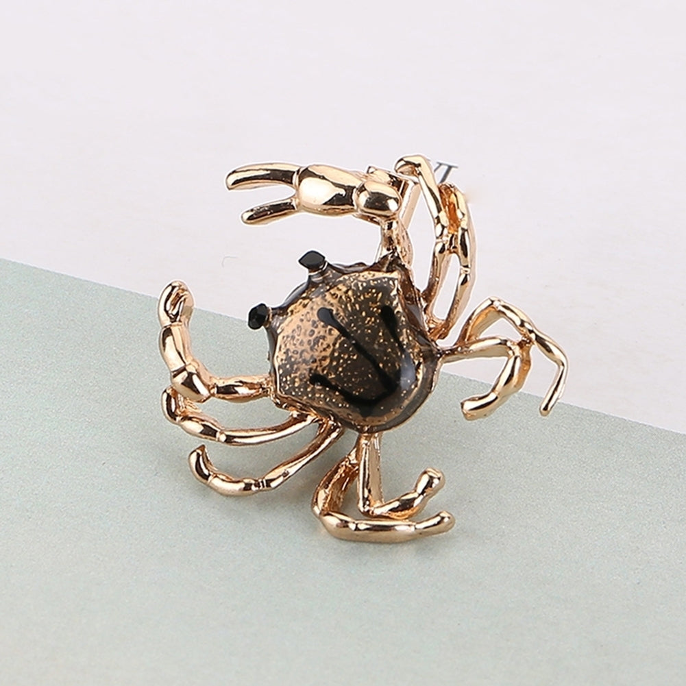 Cute Women Crab Shape Enamel Brooch Pin Shirt Sweater Neck Clip Backpack Badge Image 4