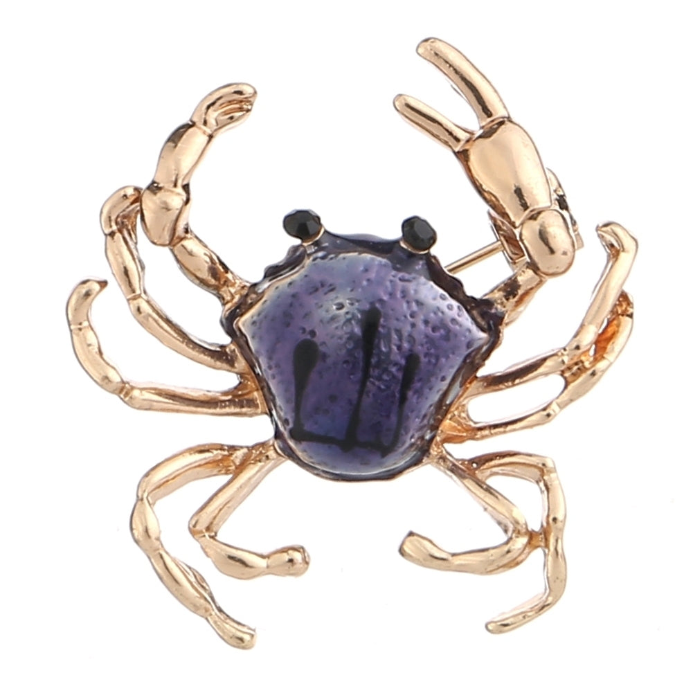 Cute Women Crab Shape Enamel Brooch Pin Shirt Sweater Neck Clip Backpack Badge Image 7