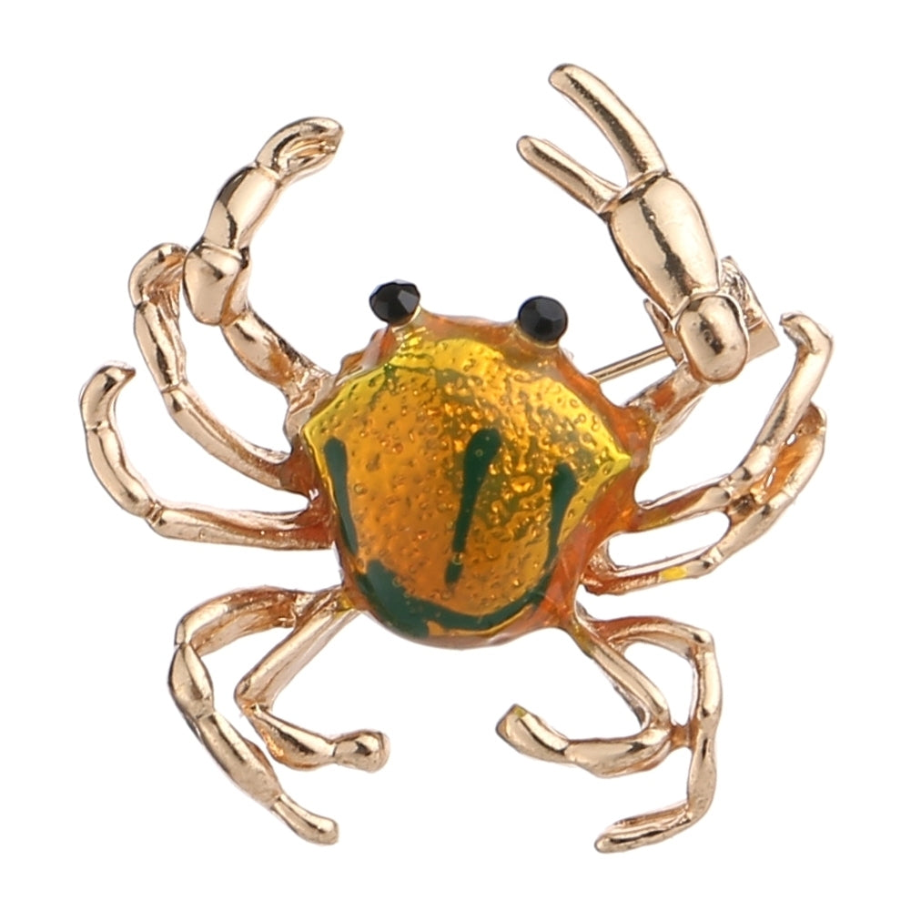 Cute Women Crab Shape Enamel Brooch Pin Shirt Sweater Neck Clip Backpack Badge Image 9