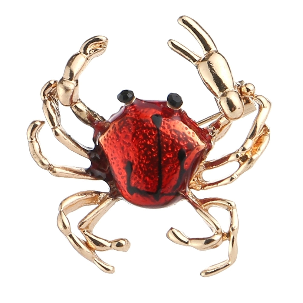 Cute Women Crab Shape Enamel Brooch Pin Shirt Sweater Neck Clip Backpack Badge Image 10