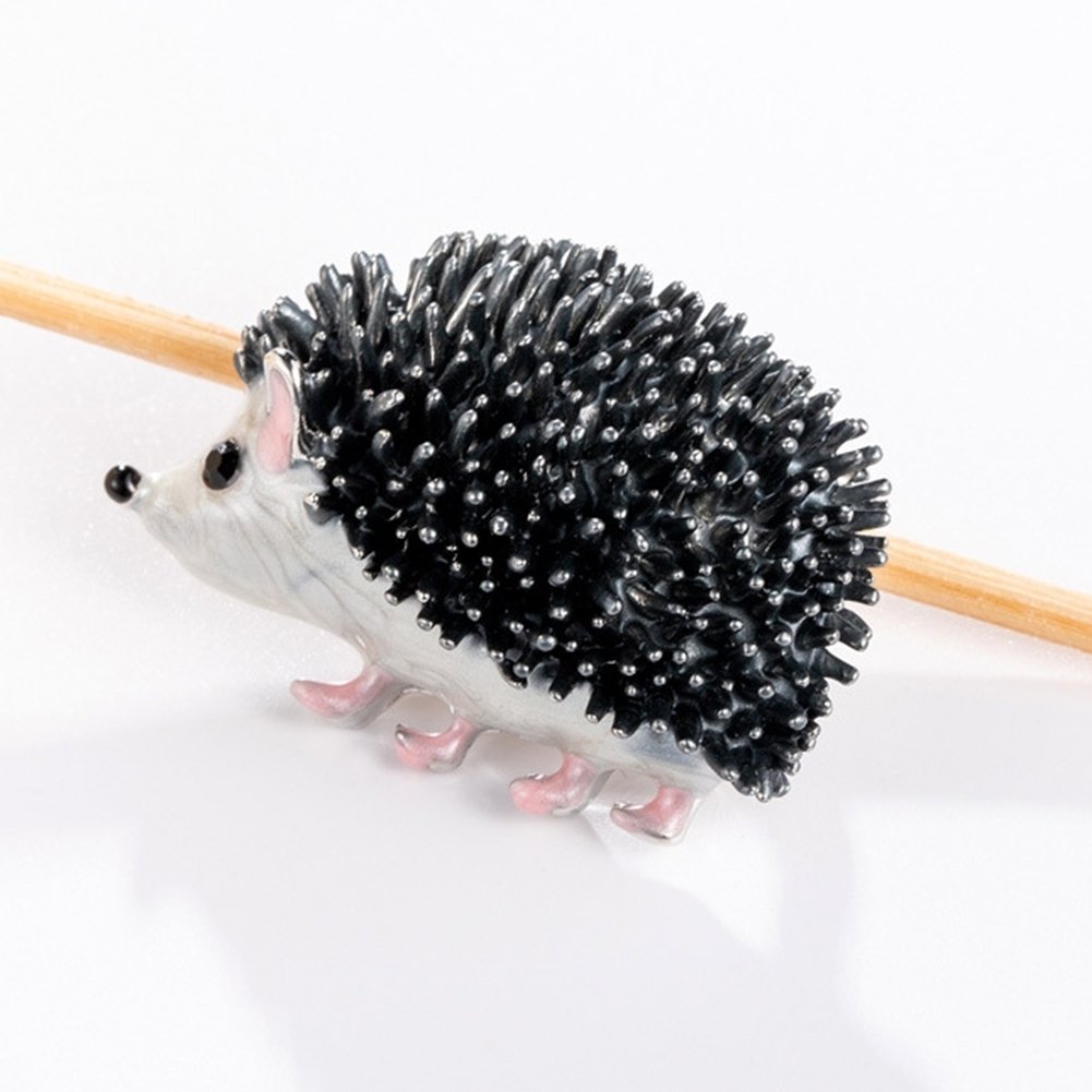 Cute Hedgehog Shape Brooch Pin Women Enamel Animal Jewelry Backpack Jacket Decor Image 3