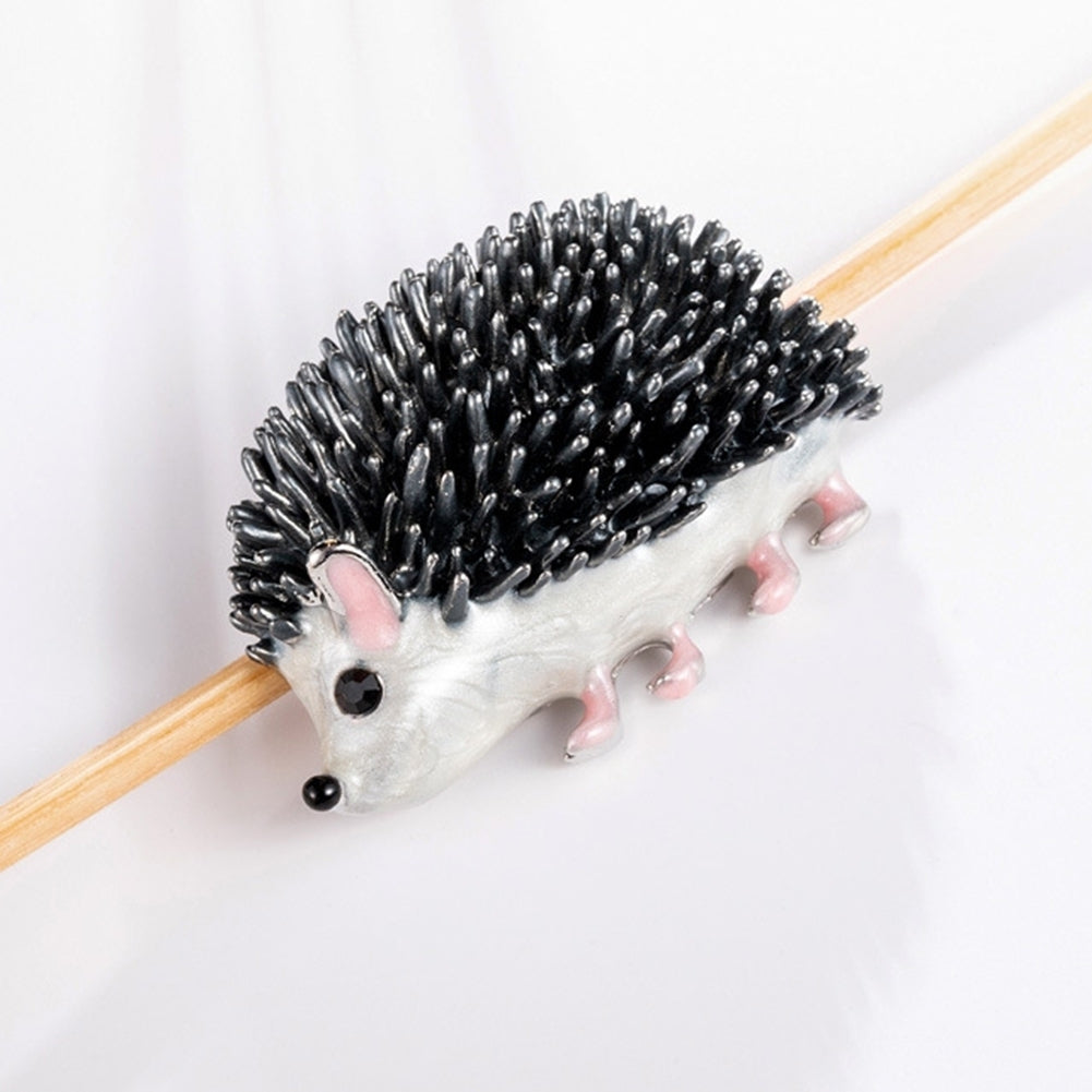 Cute Hedgehog Shape Brooch Pin Women Enamel Animal Jewelry Backpack Jacket Decor Image 4