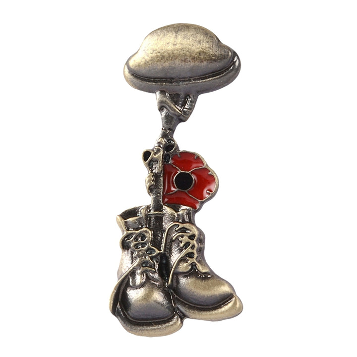 Remembrance Soldier Veteran Helmet Boot Enamel Brooch Pin Shirt Jacket Badge Image 8