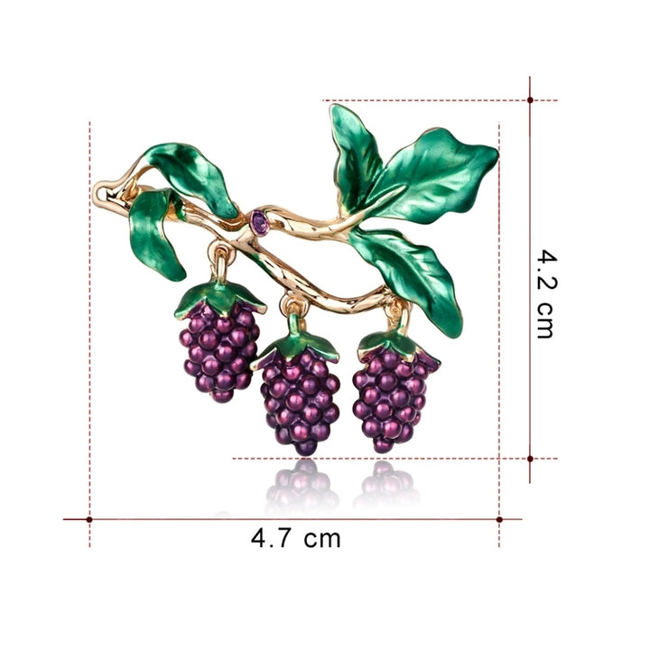 Creative Women Grape Enamel Lapel Brooch Pin Suit Dress Sweater Scarf Jewelry Image 8