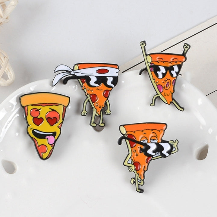 Funny Cartoon Pizza Enamel Brooch Pin Bag Shirt Collar Lapel Badge Jewelry Gift Image 6