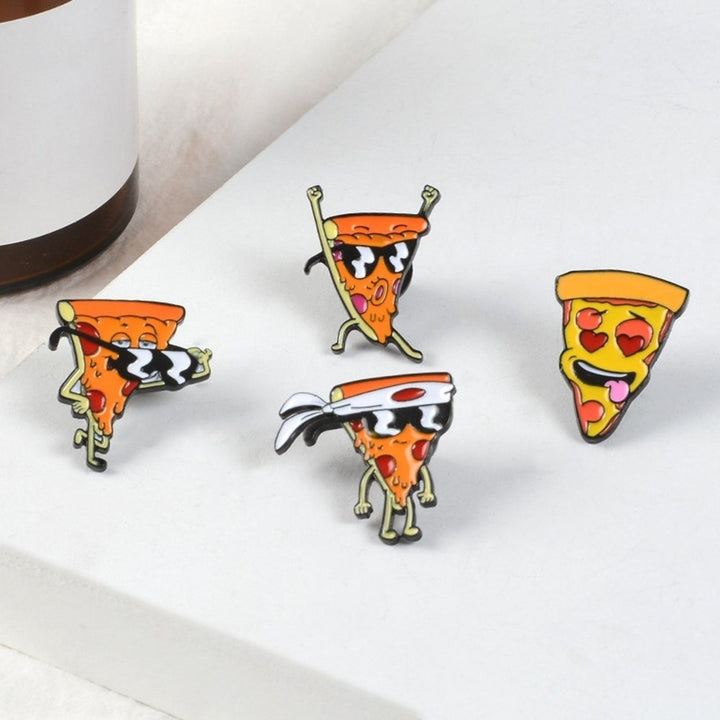 Funny Cartoon Pizza Enamel Brooch Pin Bag Shirt Collar Lapel Badge Jewelry Gift Image 8