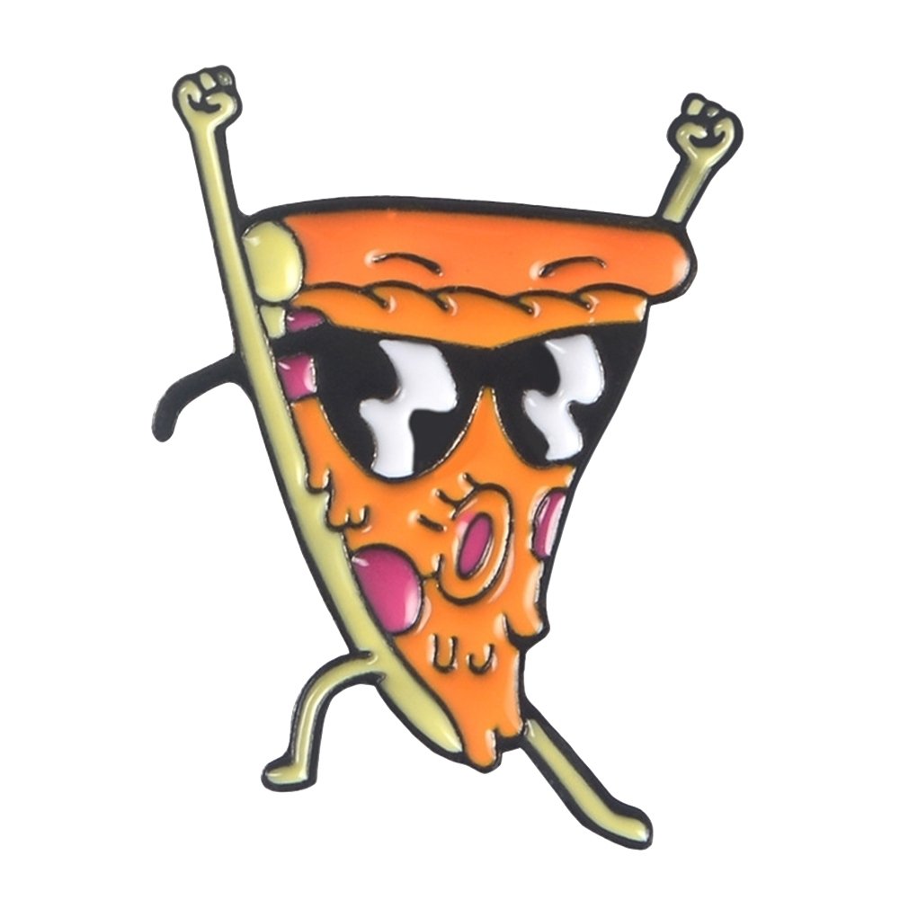 Funny Cartoon Pizza Enamel Brooch Pin Bag Shirt Collar Lapel Badge Jewelry Gift Image 10