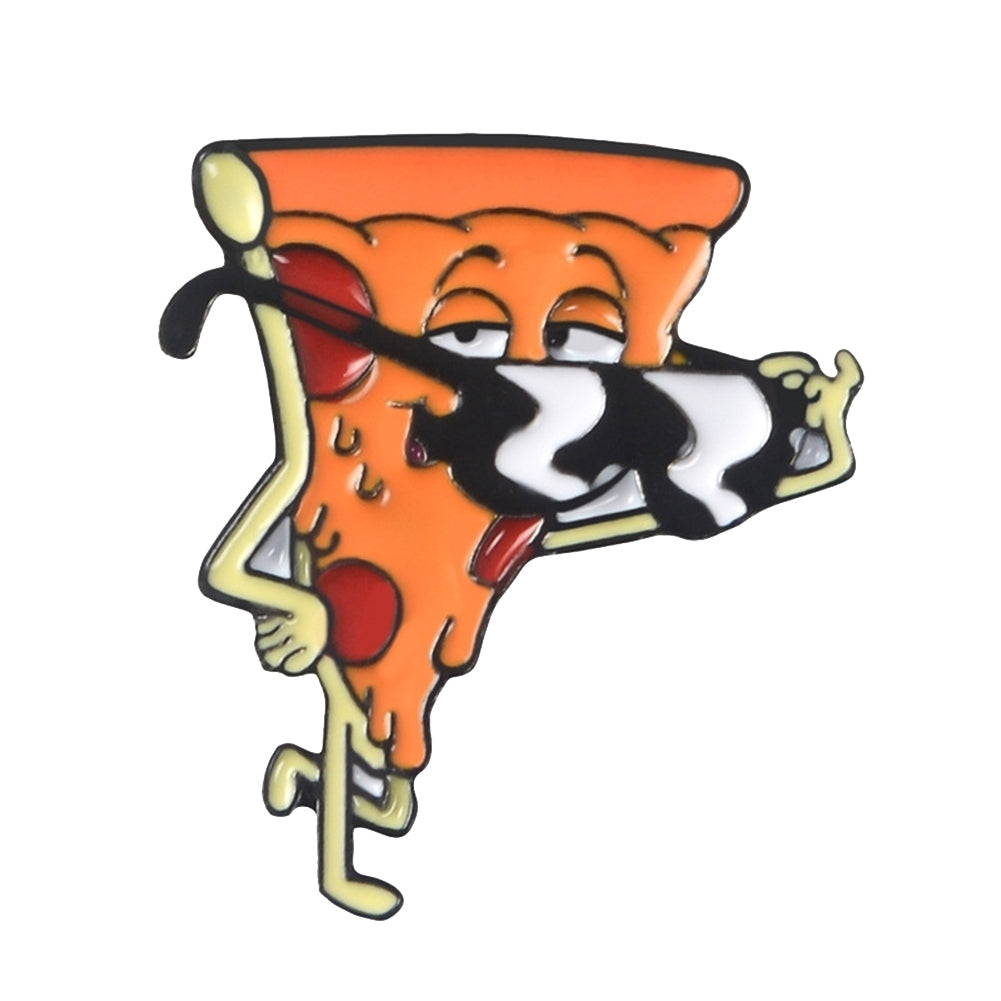 Funny Cartoon Pizza Enamel Brooch Pin Bag Shirt Collar Lapel Badge Jewelry Gift Image 11