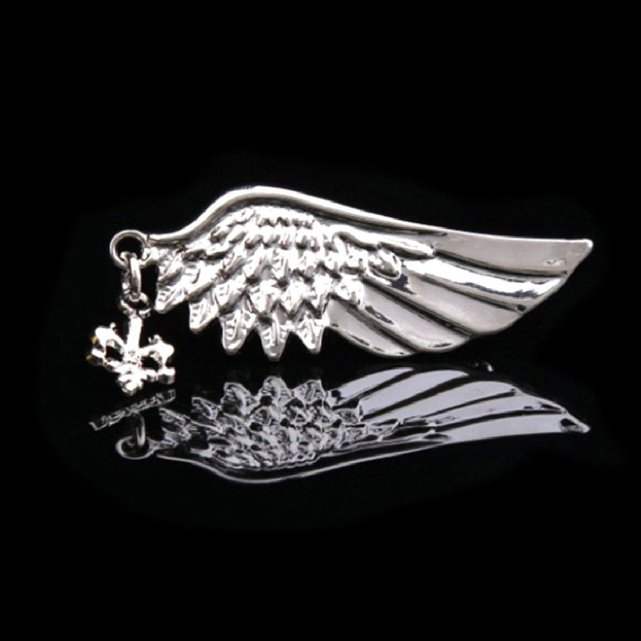 Retro Alloy Single Wing Shape Brooch Pin Men Jewelry Decor Clothes Accessories Image 1
