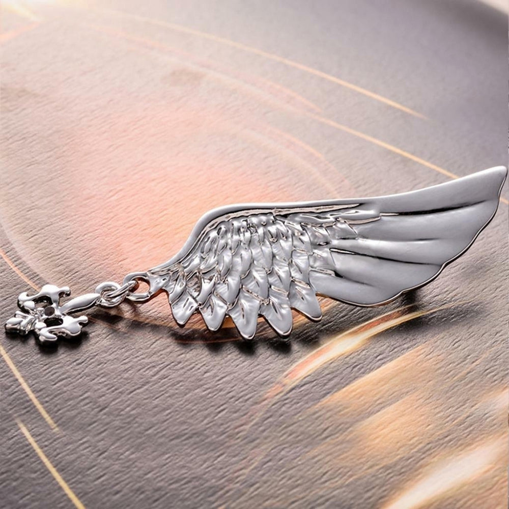 Retro Alloy Single Wing Shape Brooch Pin Men Jewelry Decor Clothes Accessories Image 2