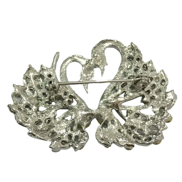 Stylish Elegant Womens Swan Brooch Pin Bridal Wedding Party Daily Jewelry Gift Image 6