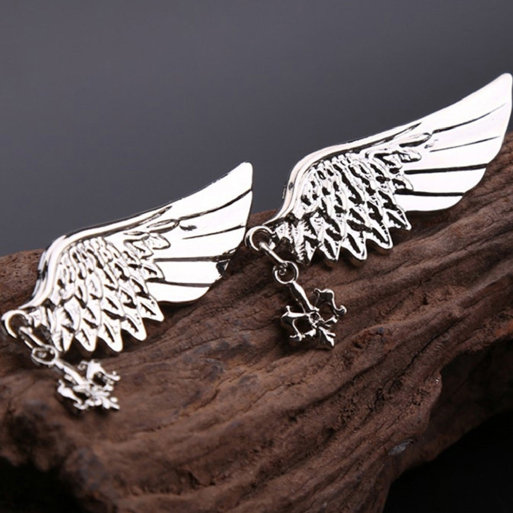 Retro Alloy Single Wing Shape Brooch Pin Men Jewelry Decor Clothes Accessories Image 4