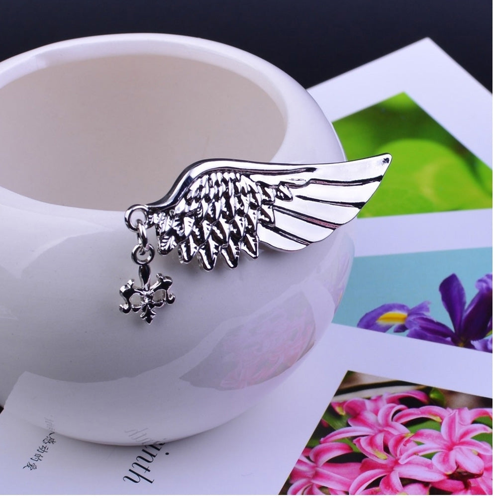 Retro Alloy Single Wing Shape Brooch Pin Men Jewelry Decor Clothes Accessories Image 12