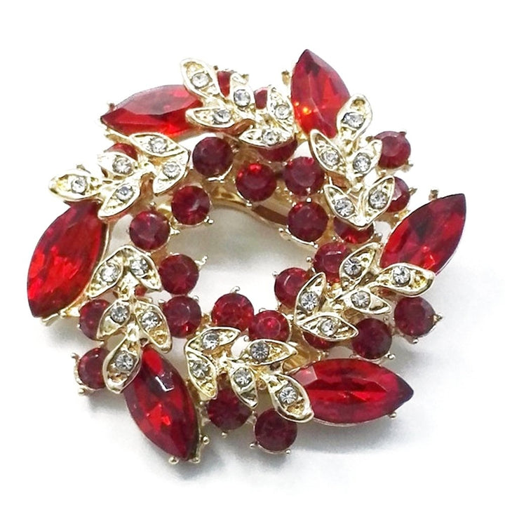 Fashion Ladies Rhinestone Flower Bouquet Brooch Pin Scarf Bag Jewelry Charm Image 7