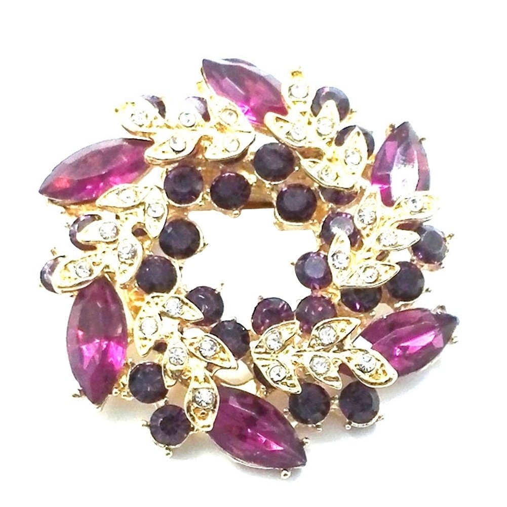 Fashion Ladies Rhinestone Flower Bouquet Brooch Pin Scarf Bag Jewelry Charm Image 8