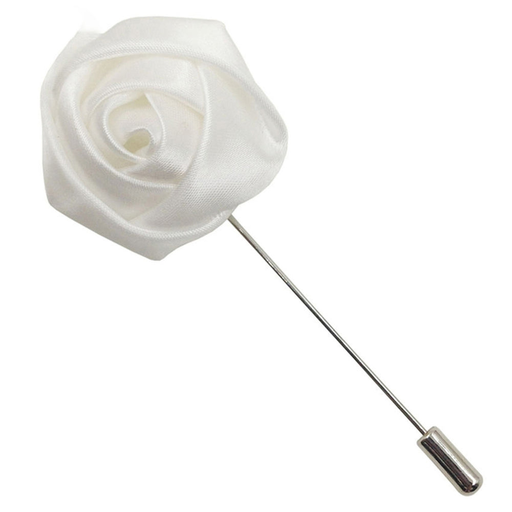 Brooch Pin Rose Design Eye-catching Cloth Boutonniere Brooch for Men Image 2