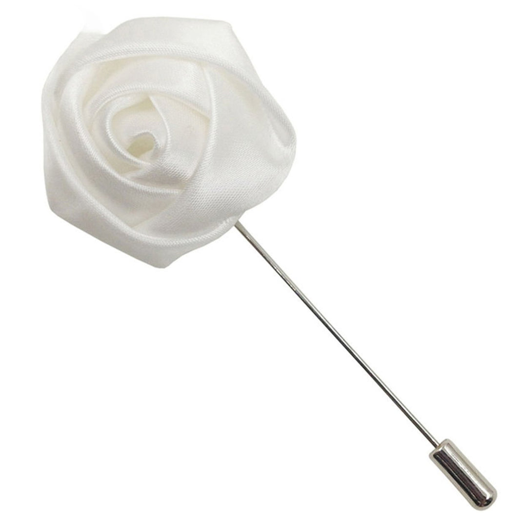 Brooch Pin Rose Design Eye-catching Cloth Boutonniere Brooch for Men Image 2