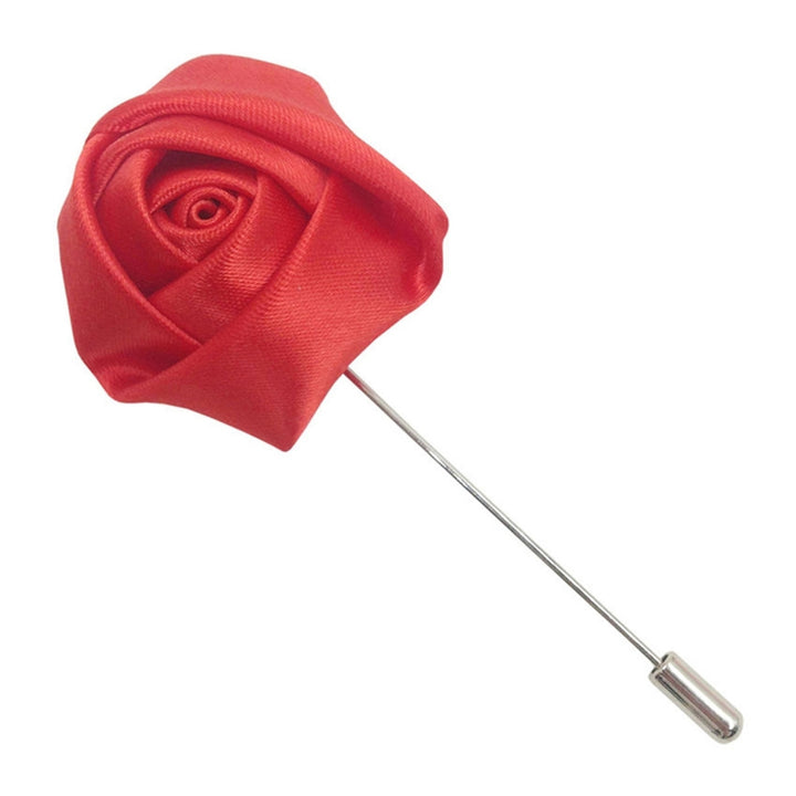 Brooch Pin Rose Design Eye-catching Cloth Boutonniere Brooch for Men Image 4