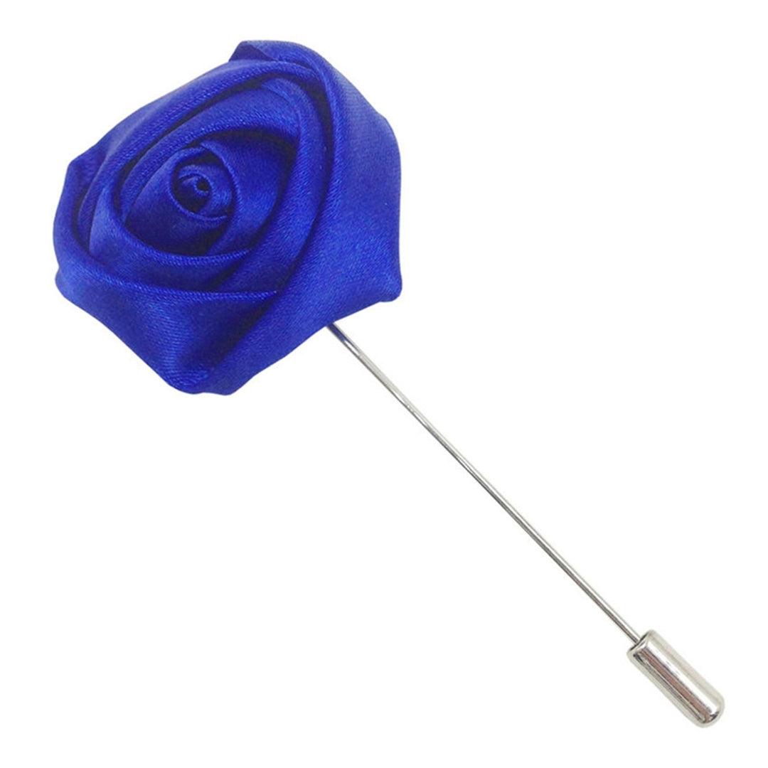 Brooch Pin Rose Design Eye-catching Cloth Boutonniere Brooch for Men Image 7