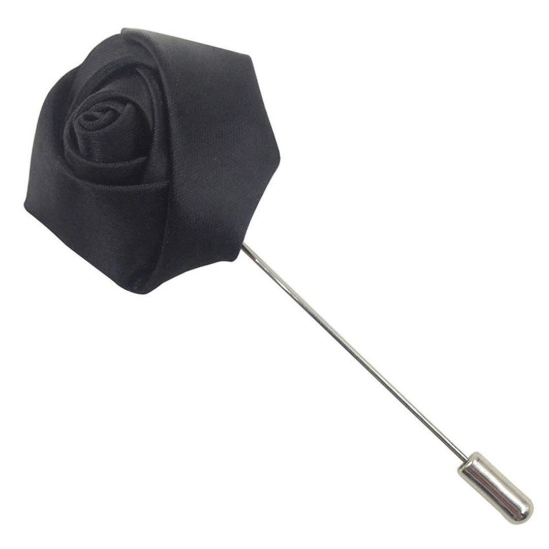 Brooch Pin Rose Design Eye-catching Cloth Boutonniere Brooch for Men Image 8