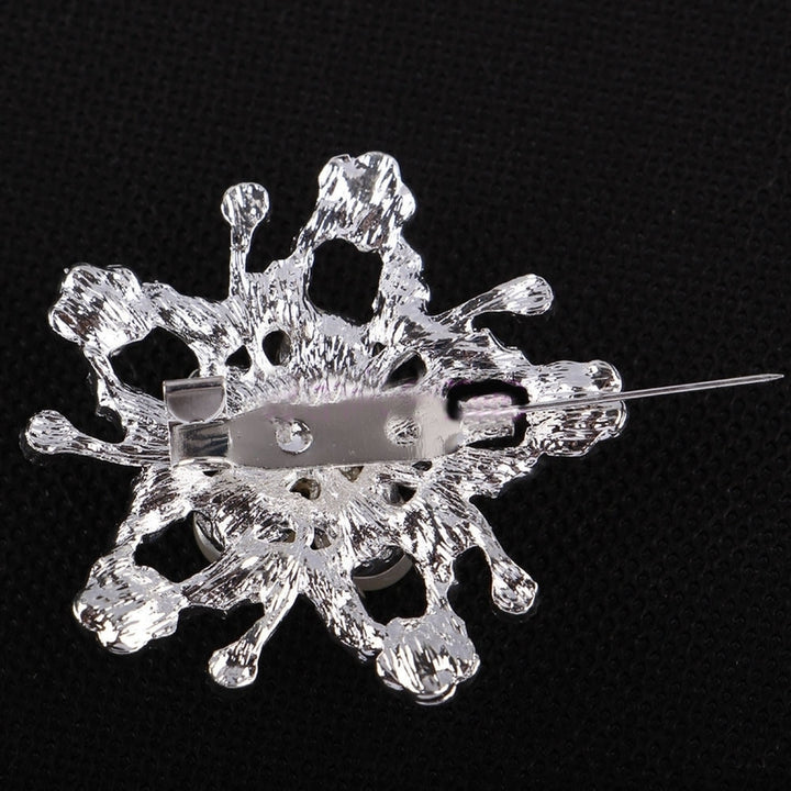 Rhinestone Faux Pearl Flower Broach Brooch Pin Bouquet Wedding Bridal Jewelry Image 4