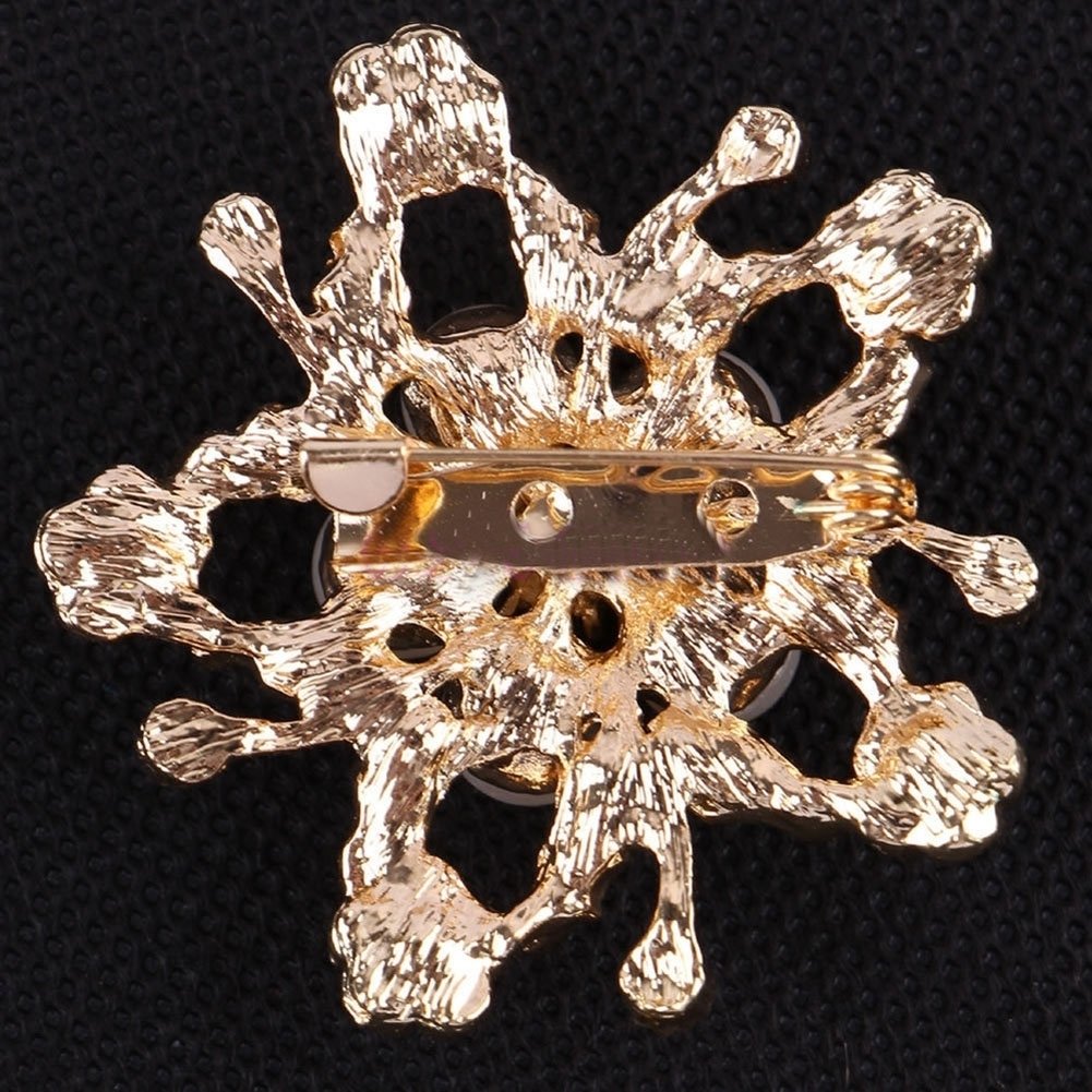 Rhinestone Faux Pearl Flower Broach Brooch Pin Bouquet Wedding Bridal Jewelry Image 4