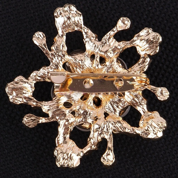 Rhinestone Faux Pearl Flower Broach Brooch Pin Bouquet Wedding Bridal Jewelry Image 4