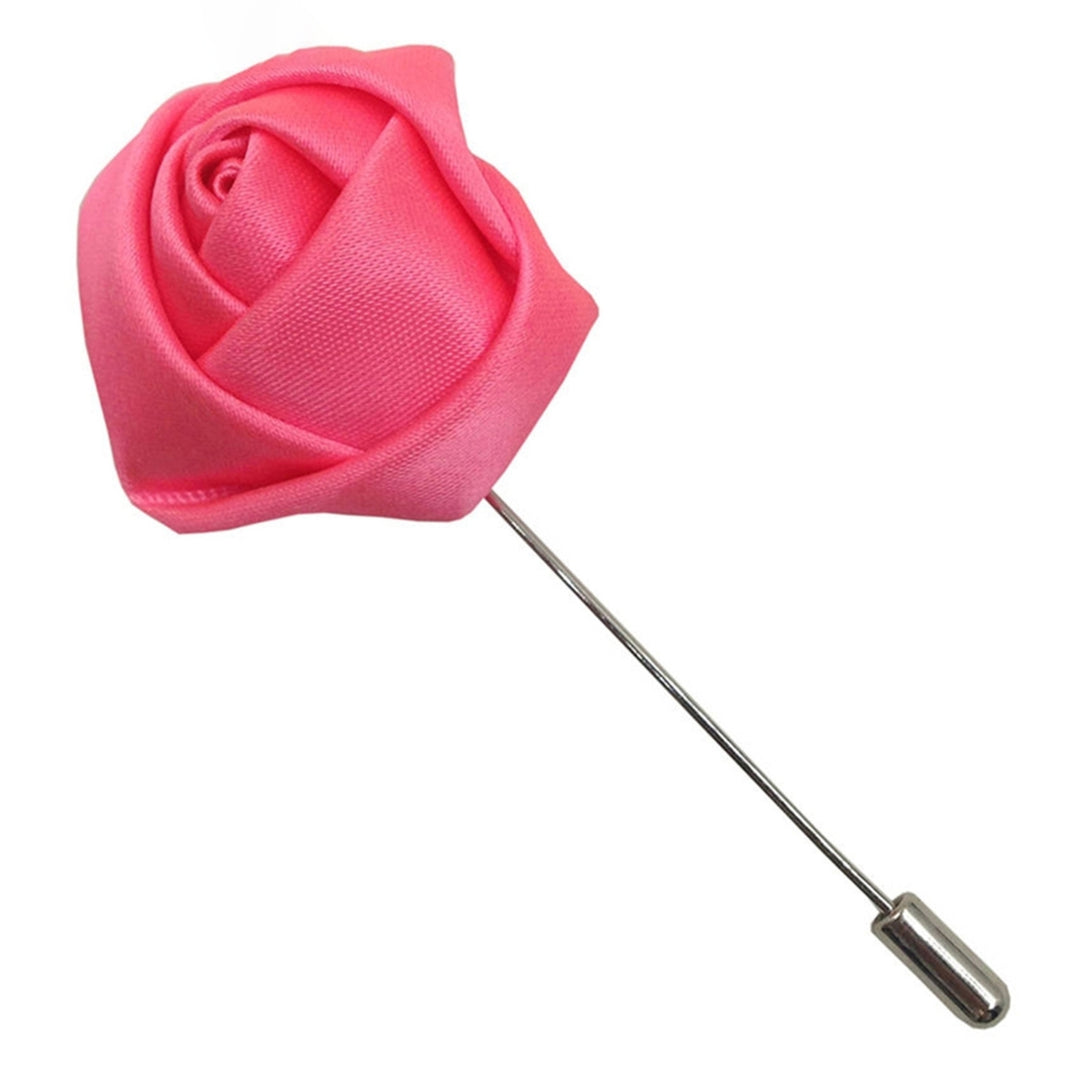 Brooch Pin Rose Design Eye-catching Cloth Boutonniere Brooch for Men Image 11