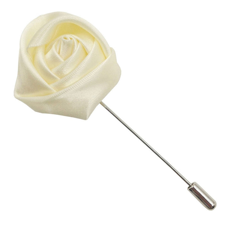 Brooch Pin Rose Design Eye-catching Cloth Boutonniere Brooch for Men Image 12