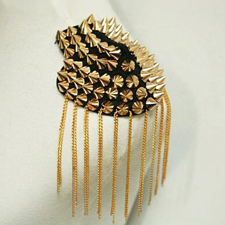 Brooch Charming Tassel Chain Punk Style Shoulder Board Mark Brooch Badges for Party Image 4