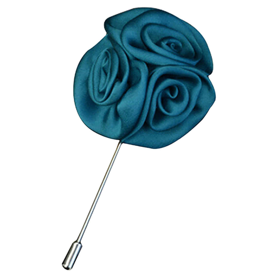 Brooch Rose Design Anti-deform Fabric Boutonniere Flower Stick for Men Image 4