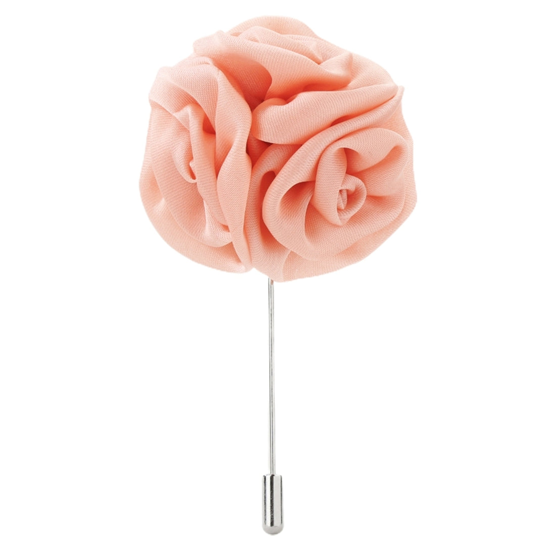 Brooch Rose Design Anti-deform Fabric Boutonniere Flower Stick for Men Image 6