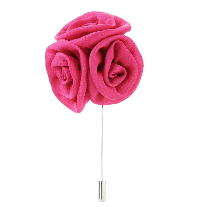 Brooch Rose Design Anti-deform Fabric Boutonniere Flower Stick for Men Image 10