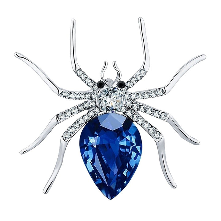 Women Fashion Spider Shape Rhinestone Inlaid Brooch Pin Dress Scarf Decor Gift Image 3