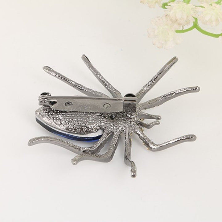 Women Fashion Spider Shape Rhinestone Inlaid Brooch Pin Dress Scarf Decor Gift Image 7