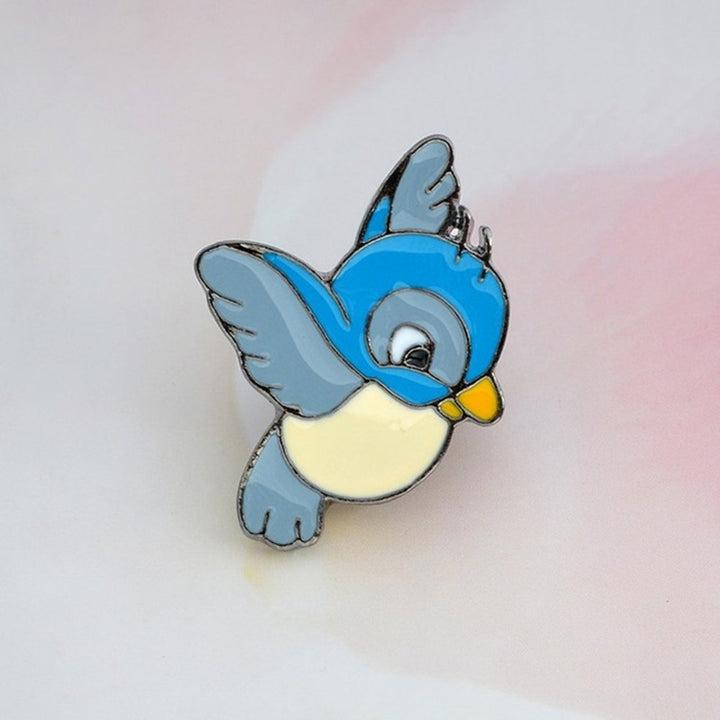 Cute Cartoon Blue Bird Enamel Brooch Pin Denim Jacket Collar Backpack Badge Image 10