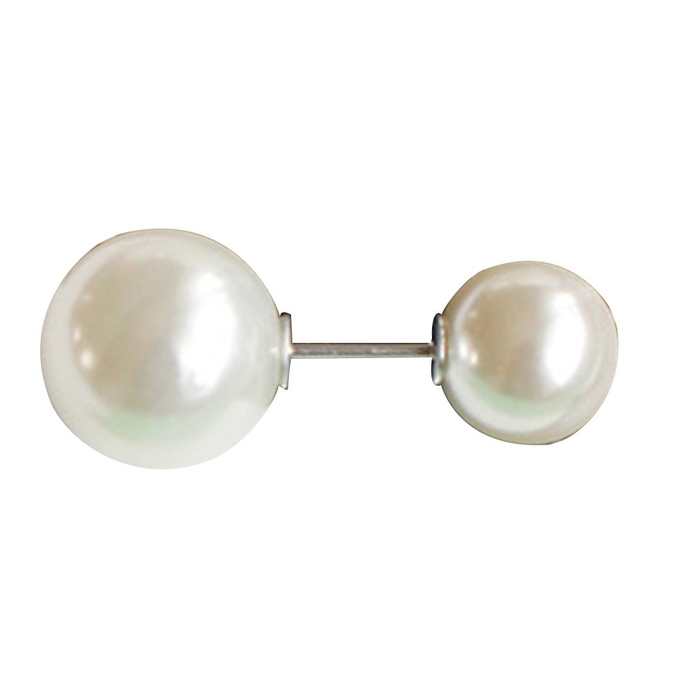 Women Fashion Double Faux Pearls Brooch Safty Pin Cardigan Shawl Clip Badge Gift Image 2