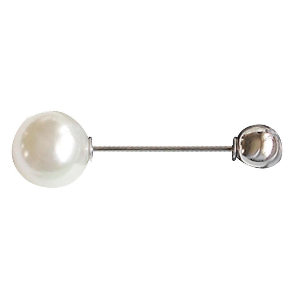 Women Fashion Double Faux Pearls Brooch Safty Pin Cardigan Shawl Clip Badge Gift Image 4