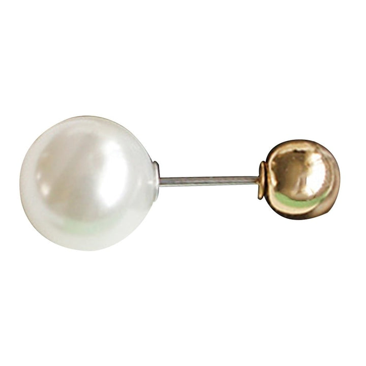 Women Fashion Double Faux Pearls Brooch Safty Pin Cardigan Shawl Clip Badge Gift Image 4