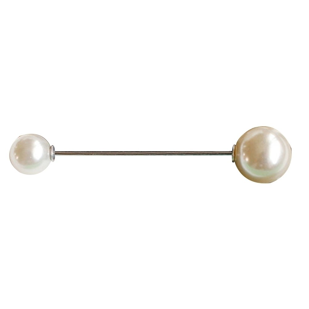 Women Fashion Double Faux Pearls Brooch Safty Pin Cardigan Shawl Clip Badge Gift Image 7